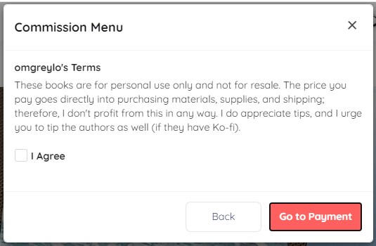 Accept terms and proceed to payment